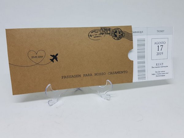 Convite Casamento Passagem Passaporte Convite Casamento Passagem Passaporte