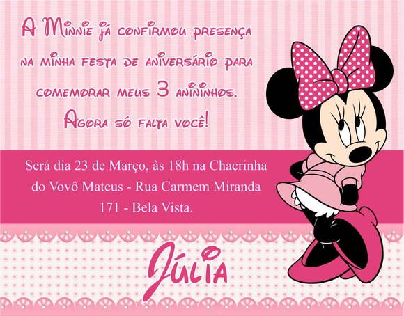 Arte Digital Convite Minie Fazemos Outros Modelos Também Para Os Arte Digital Convite Minie Fazemos Outros Modelos Também Para Os