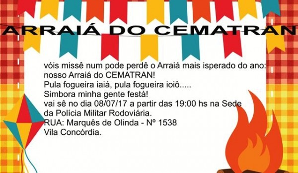 Projeto Cematran Realiza Tradicional Festa Junina â PolÃcia Militar Projeto Cematran Realiza Tradicional Festa Junina â PolÃcia Militar