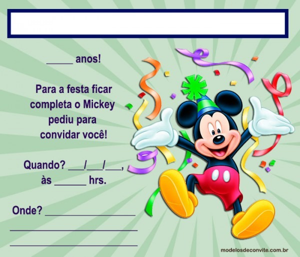40 Convites Do Mickey Editáveis E Personalizados! â Modelos De Convite 40 Convites Do Mickey Editáveis E Personalizados! â Modelos De Convite