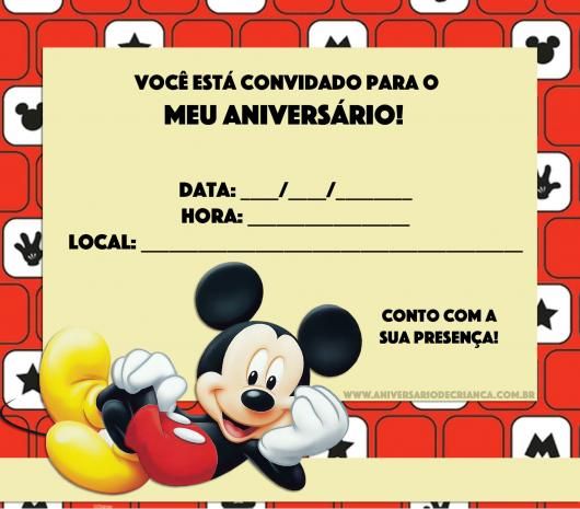 Há Diversas Ideias De Convites Do Mickey Para Combinar Com A Há Diversas Ideias De Convites Do Mickey Para Combinar Com A