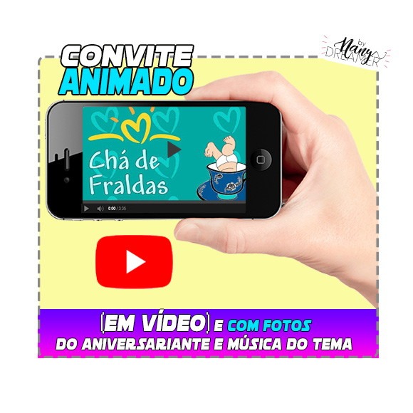 Convite Animado Em Video Cha De Fraldas Convite Animado Em Video Cha De Fraldas