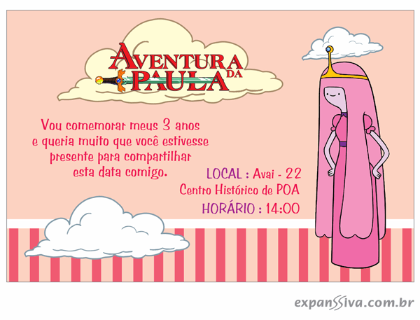Convite AniversÃ¡rio Hora De Aventura