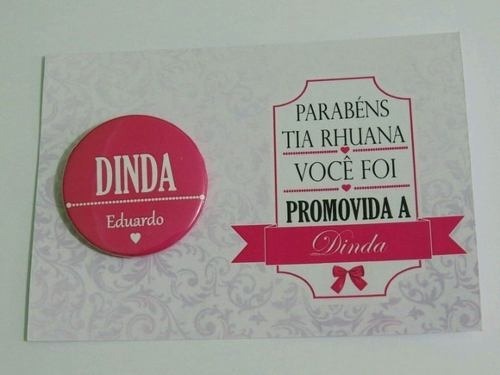 Convite Boton Cartão Promovido A Dindo Dinda De Consagração Convite Boton Cartão Promovido A Dindo Dinda De Consagração