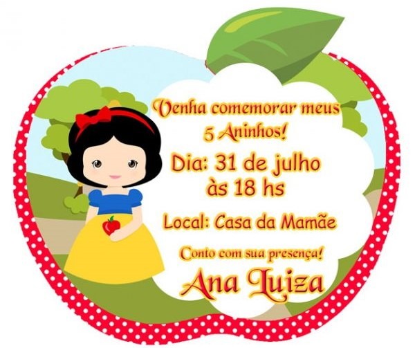 Convite Branca De Neve 80 Modelos Lindos E Inspiradores Para Convite Branca De Neve 80 Modelos Lindos E Inspiradores Para