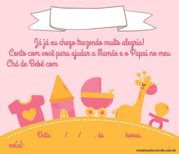 Convite Para Chá De Bebê Virtual +60 Convite Chá De Fraldas Convite Para Chá De Bebê Virtual +60 Convite Chá De Fraldas