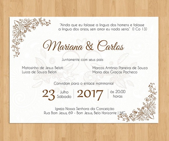 Convite De Casamento No Elo7 Convite De Casamento No Elo7
