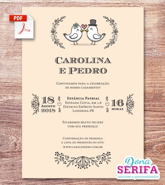 Convite De Casamento Pdf Arte Digital No Elo7 Convite De Casamento Pdf Arte Digital No Elo7