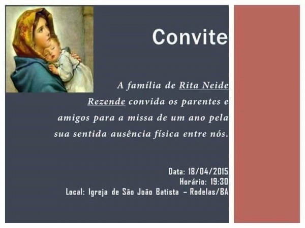 Convite De Missa De 1 Ano De Falecimento â Modelos De Convite Convite De Missa De 1 Ano De Falecimento â Modelos De Convite