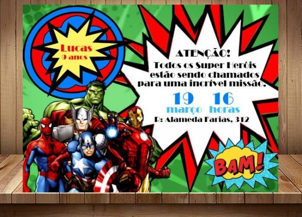 Convite Digital Super Heróis Convite Digital Super Heróis