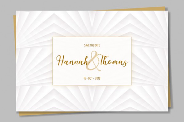 Convite Elegante Em Branco E Dourado Convite Elegante Em Branco E Dourado