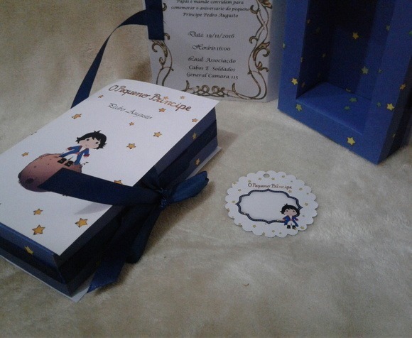 Convite Infantil Pequeno Principe Caixa Livro Convite Infantil Pequeno Principe Caixa Livro