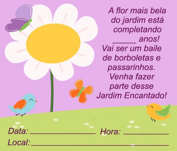 Convite Jardim Encantado Convite Jardim Encantado