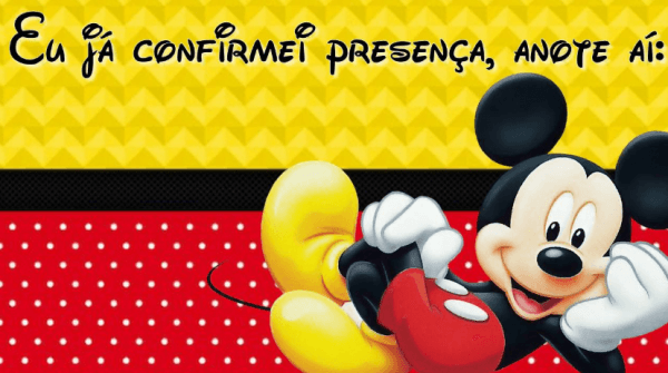 Convite Mickey  67 Ideias De Convite Para Se Inspirar E Imprimir!