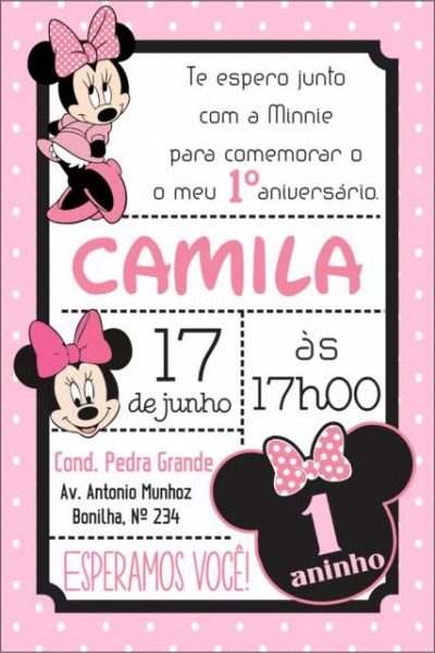 Convite Minnie Rosa 50 Inspirações & Modelos Para Imprimir Grátis Convite Minnie Rosa 50 Inspirações & Modelos Para Imprimir Grátis