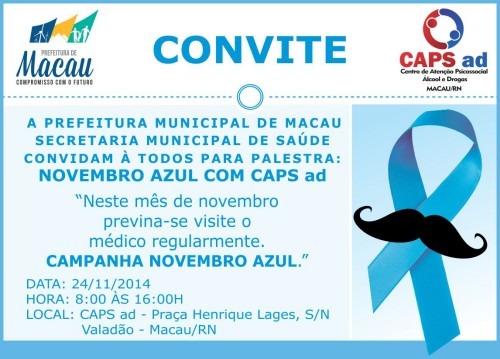 Ações Do Novembro Azul Chegam Ao Caps Ad â NotÃcias De Macau E Região Ações Do Novembro Azul Chegam Ao Caps Ad â NotÃcias De Macau E Região