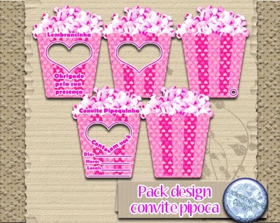 Convite Saco De Pipoca (pack Design) Convite Saco De Pipoca (pack Design)