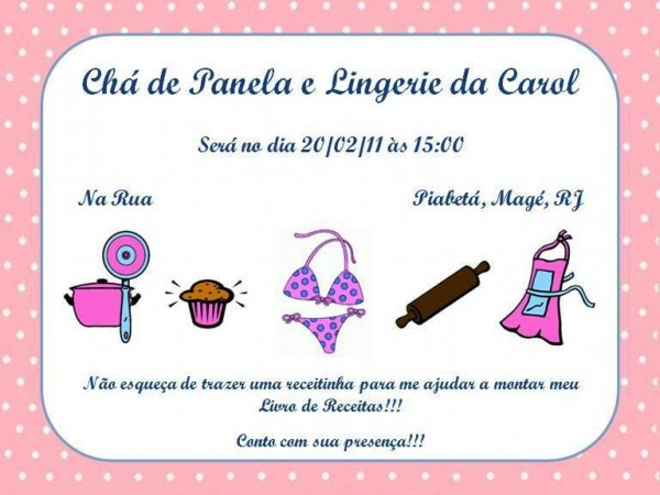 Chá De Cozinha E Lingerie Juntos! Chá De Cozinha E Lingerie Juntos!