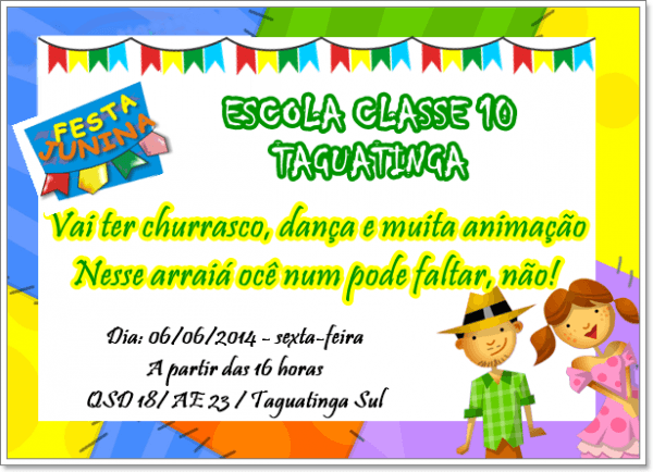 Imagine Um Lugarec10 Convite Festa Junina 2014 Imagine Um Lugarec10 Convite Festa Junina 2014