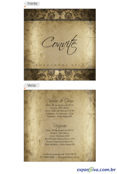 Convites Para Formatura M2964 Convites Para Formatura M2964