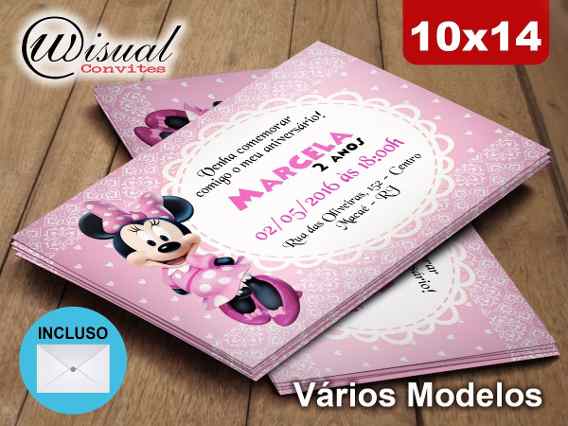 Convite Pirulito Minnie Convite Pirulito Minnie