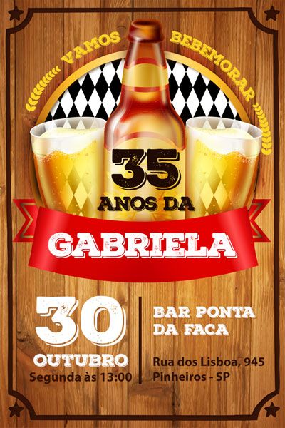 Faça Seu Convite Boteco! Com A Festalab é Fácil Editar Seu Convite Faça Seu Convite Boteco! Com A Festalab é Fácil Editar Seu Convite
