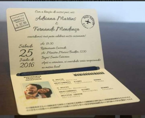 Convite Passaporte Casamento Convite Passaporte Casamento