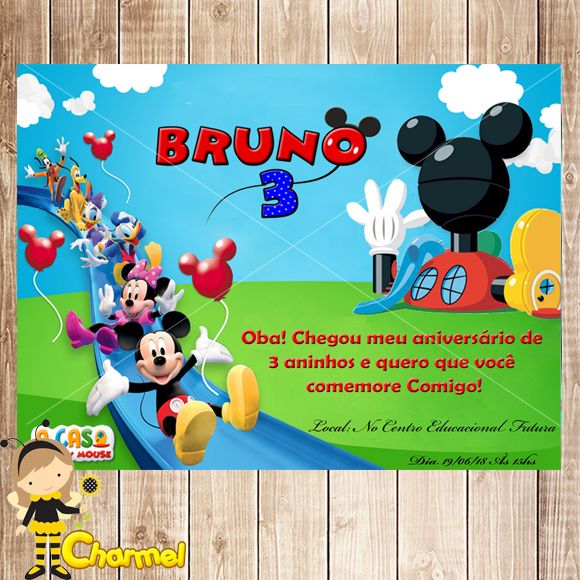 Convite A Casa Do Mickey Convite A Casa Do Mickey