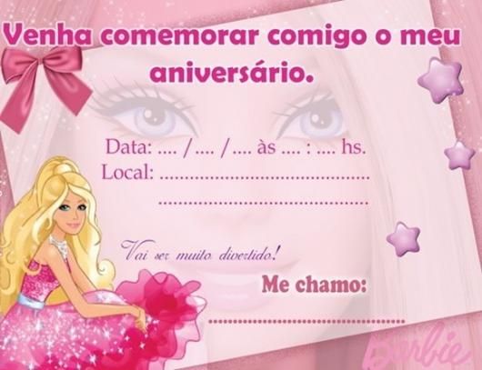 Convite Da Barbie Para Editar E Imprimir Grátis Convite Da Barbie Para Editar E Imprimir Grátis