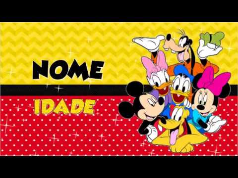 Convite Animado Mickey E Sua Turma Convite Animado Mickey E Sua Turma