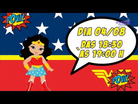 Convite Animado Mulher Maravilha Baby Convite Animado Mulher Maravilha Baby