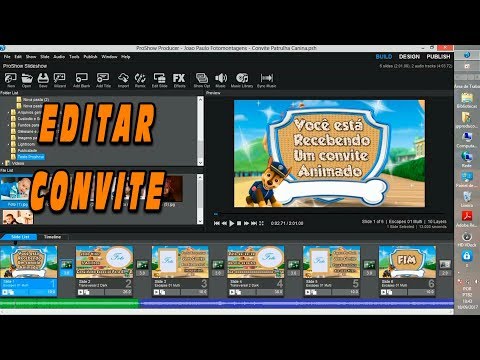 Como Editar Um Convite Virtual Animado No Proshow Producer Como Editar Um Convite Virtual Animado No Proshow Producer
