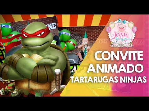 Convite Animado Tartarugas Ninjas