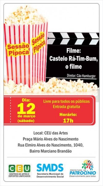 Convite Sessão Pipoca â Ceu Das Artes â Olha O Passarim Convite Sessão Pipoca â Ceu Das Artes â Olha O Passarim