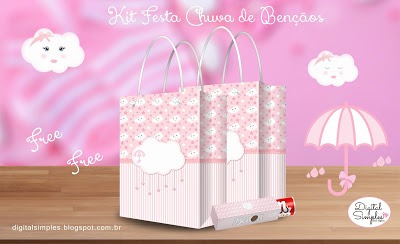 Kit Festa De AniversÃ¡rio  Chuva De BenÃ§Ã£os  Menina