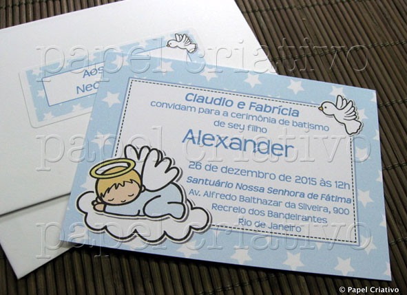 Mini Convite Batizado Mini Convite Batizado