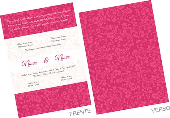 Modelo De Convite De Casamento Com Florais (corel Draw) Modelo De Convite De Casamento Com Florais (corel Draw)