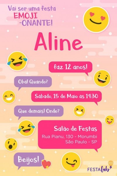 Convite Emoji Convite Emoji