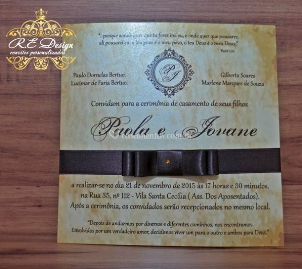 Convite Para Casamento De R E Design Convite Para Casamento De R E Design