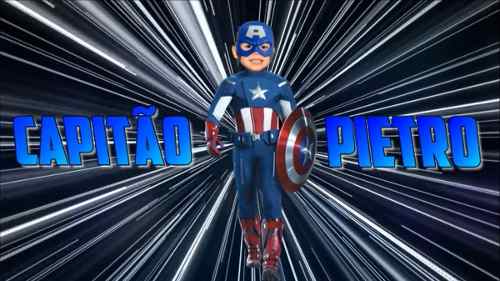 VÃdeo Convite Virtual Digital Animado Capitão América VÃdeo Convite Virtual Digital Animado Capitão América