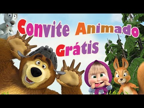 Convite Animado Masha E O Urso Grátis ~ Sua Festa Digital Convite Animado Masha E O Urso Grátis ~ Sua Festa Digital