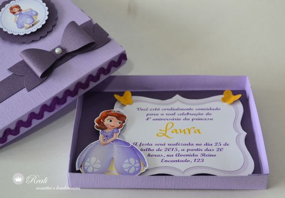 Convite Personalizado Princesa Sofia Convite Personalizado Princesa Sofia