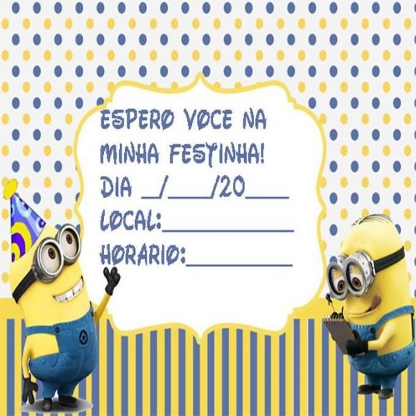 Convite De Aniversário Dos Minions Continue Vendo Convite De Aniversário Dos Minions Continue Vendo