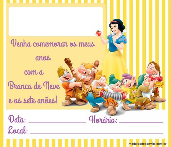 51 Convites Da Branca De Neve Digitais, Artesanais E Para 51 Convites Da Branca De Neve Digitais, Artesanais E Para