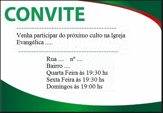 Convite Para Ir Na Igreja Hoje Convite Para Ir Na Igreja Hoje
