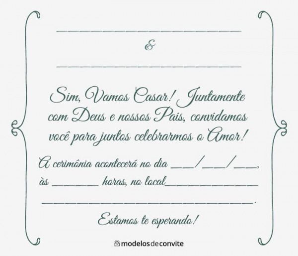 Convites De Casamento Para Imprimir Convites De Casamento Para Imprimir