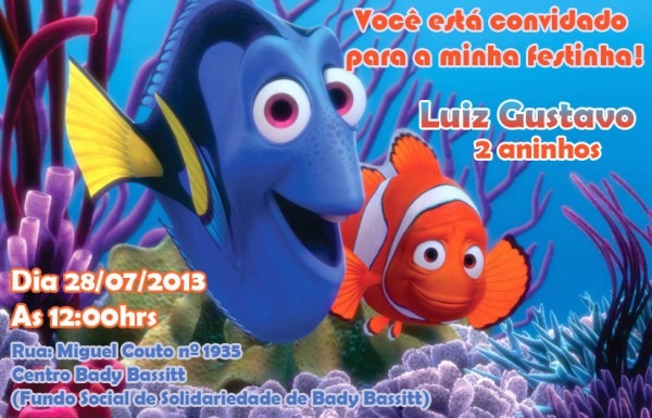 50 Convite 10x7 Vingadores Liga JustiÃ§a Nemo AniversÃ¡rio