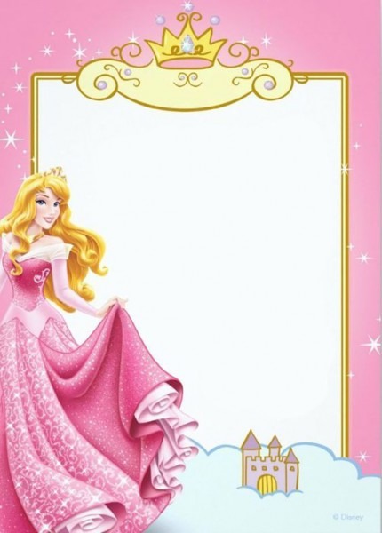 Printable Princess Invitation Card Printable Princess Invitation Card