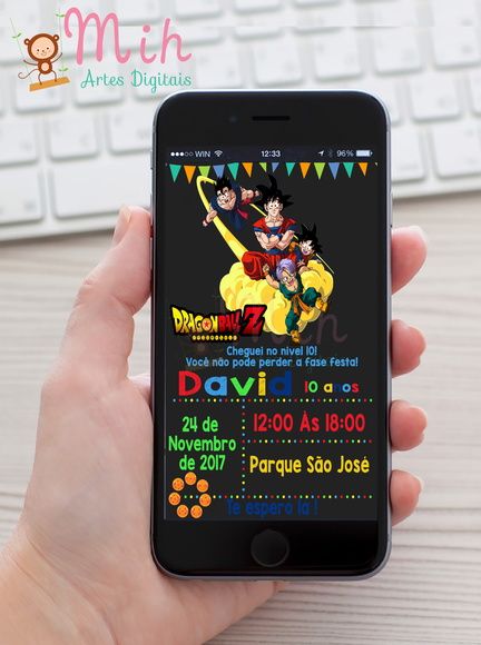 Convite Digital Dragon Ball Zap Convite Digital Dragon Ball Zap