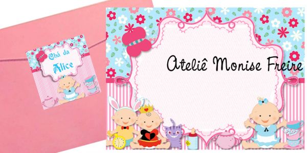 Convite Chá De Bebê Alice No PaÃs Das Maravilhas Convite Chá De Bebê Alice No PaÃs Das Maravilhas